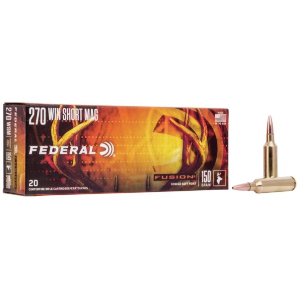 Federal Fusion Rifle Ammunition .270 WSM 150 gr BTSP 3060 fps - 20/ct - Precision Shot Firearms