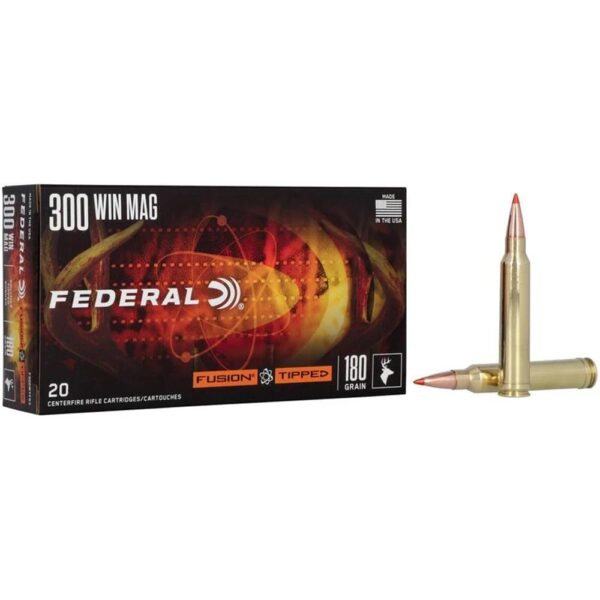 Federal Fusion Tipped Rifle Ammunition 300 Win Mag 180gr PT 2950 fps 20/ct - Precision Shot Firearms