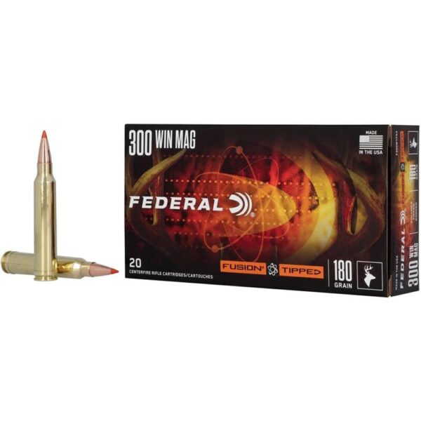 Federal Fusion Tipped Rifle Ammunition 300 Win Mag 180gr PT 2950 fps 20/ct - Precision Shot Firearms