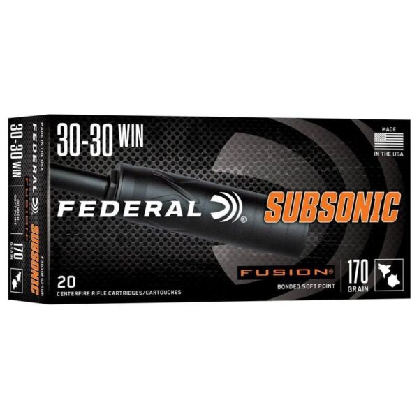Federal Fusion Subsonic Rifle Ammunition .30-30 Win 170gr SP 1000 fps 20/ct - Precision Shot Firearms
