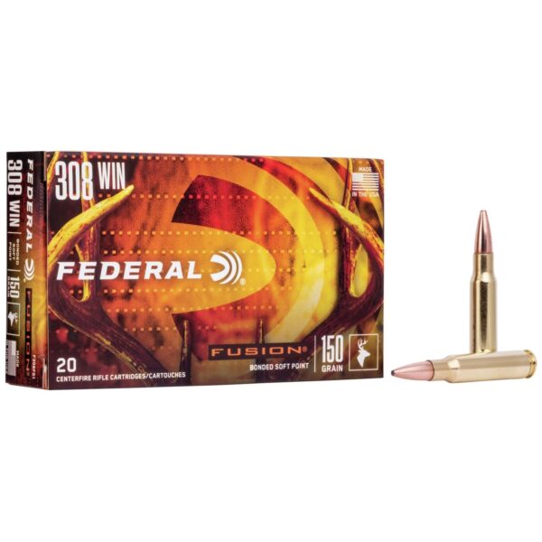 Federal Fusion Rifle Ammunition .308 Win 150 gr BTSP 2390 fps - 20/ct - Precision Shot Firearms