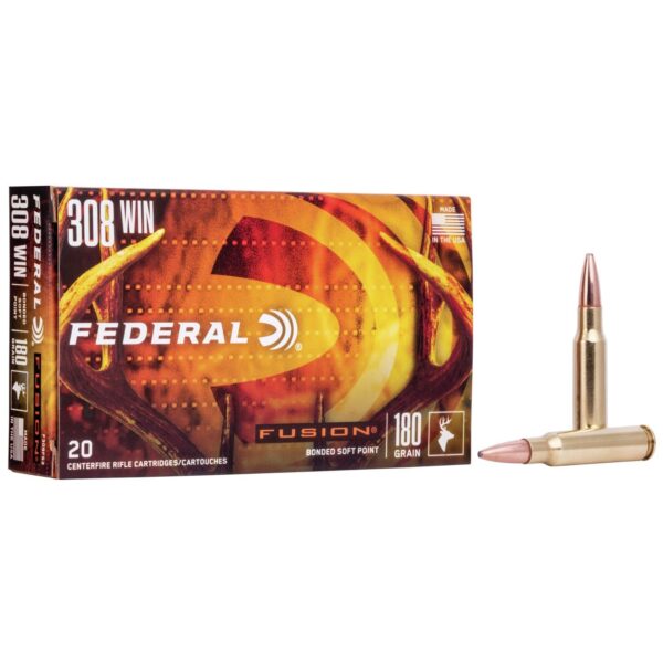 Federal Fusion Rifle Ammunition .308 Win 180 gr BTSP 2600 fps - 20/ct - Precision Shot Firearms