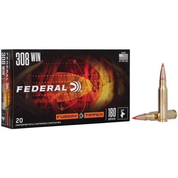 Federal Fusion Tipped Rifle Ammunition 308 Win 180gr PT 2600 fps 20/ct - Precision Shot Firearms