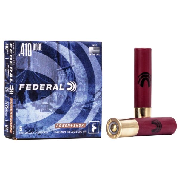 Federal Power-Shok Rifled Slug .410 ga 2 1/2" MAX 1/4 oz Slug 1775 fps - 5/box - Precision Shot Firearms