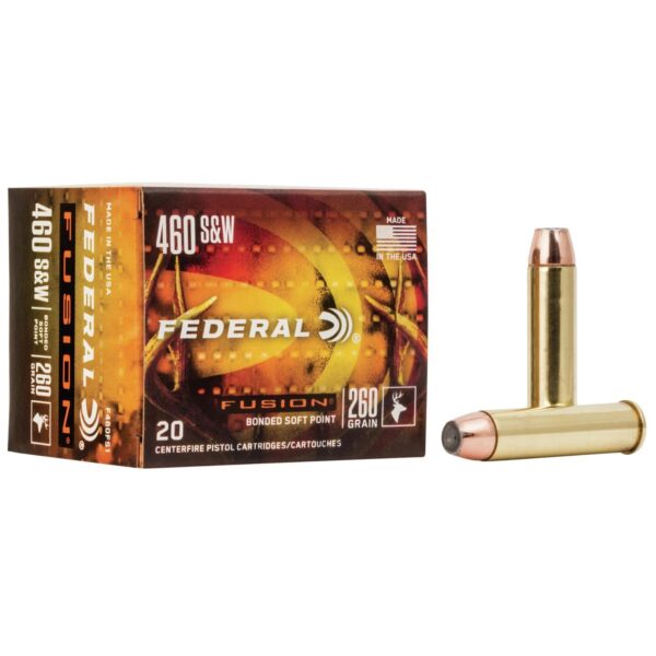 Federal Fusion Handgun Ammunition .460 S&W 260 gr SP 20/ct - Precision Shot Firearms