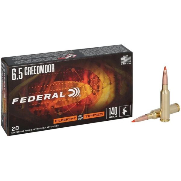 Federal Fusion Tipped Rifle Ammunition 6.5 Creedmoor 140gr PT 2700 fps 20/ct - Precision Shot Firearms