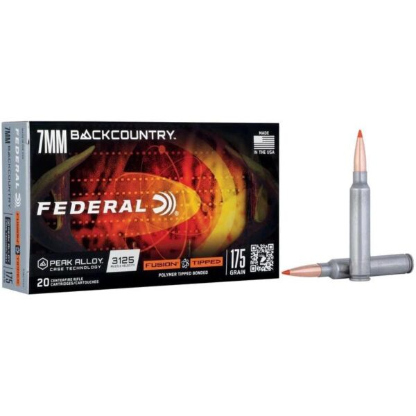 Federal Fusion Tipped Rifle Ammunition 7mm Backcountry 175gr PT 2860 fps 3125 fps 20/ct - Precision Shot Firearms