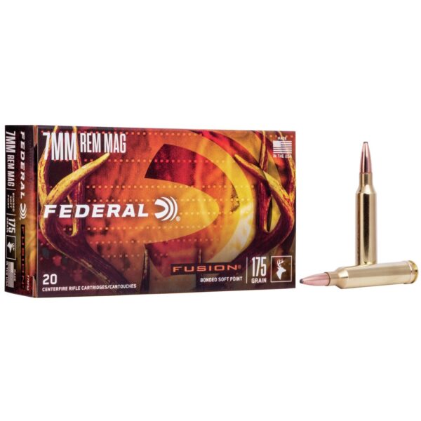 Federal Fusion Rifle Ammunition 7mm Rem Mag 175 gr BTSP 2760 fps - 20/ct - Precision Shot Firearms