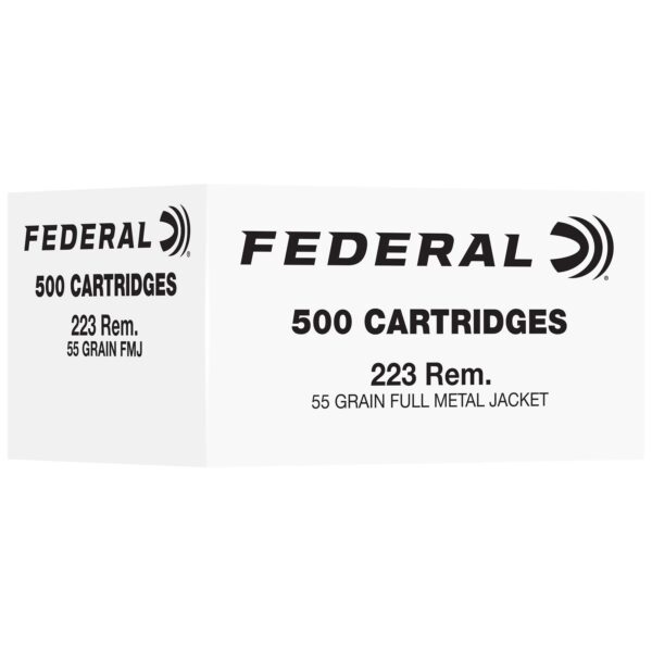 Federal Bulk Rifle Ammunition .223 Rem 55gr FMJ 3240 fps 500/ct - Precision Shot Firearms