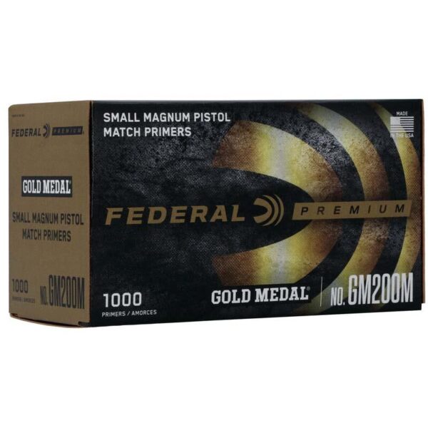 Federal Gold Medal Centerfire Small Magnum Pistol Match Primer .200 cal 1000/ct - Precision Shot Firearms