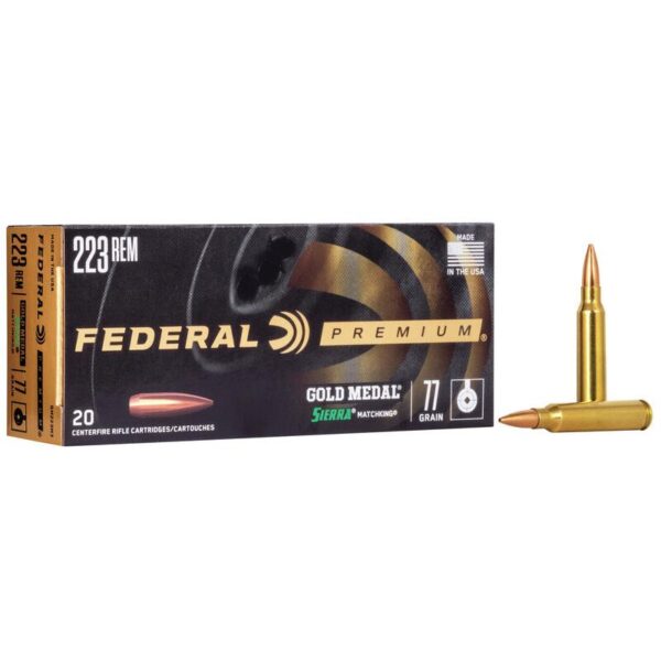 Federal Gold Metal Rifle Ammunition .223 Rem 69 gr BTHP 2720 fps 200/ct - Precision Shot Firearms