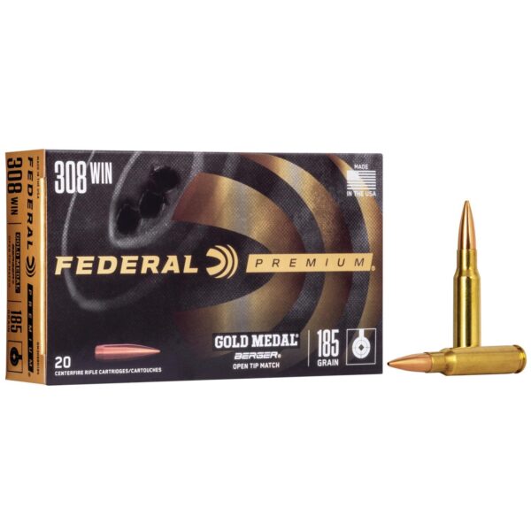 Federal Gold Medal Berger Juggernaut Rifle Ammunition .308 Win 185 gr OTM 2600 fps 20/ct - Precision Shot Firearms
