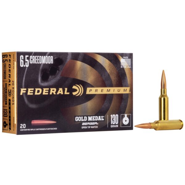 Federal Gold Medal Berger Hybrid Rifle Ammunition 6.5 Creedmoor 130 gr 2875 fps 20/ct - Precision Shot Firearms