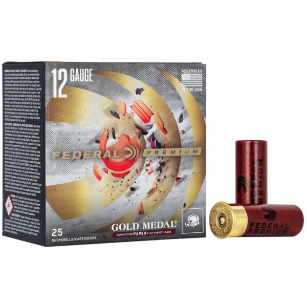 Federal Premium Gold Medal Paper Shotshells 12ga 2-3/4" 1oz 1330 fps #8 25/ct - Precision Shot Firearms
