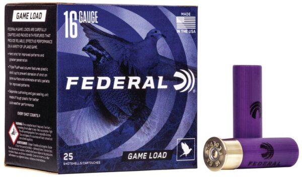 Federal Game Shok Shotshells 16ga 2-3/4" 1oz 1165 fps #7.5 25/ct - Precision Shot Firearms