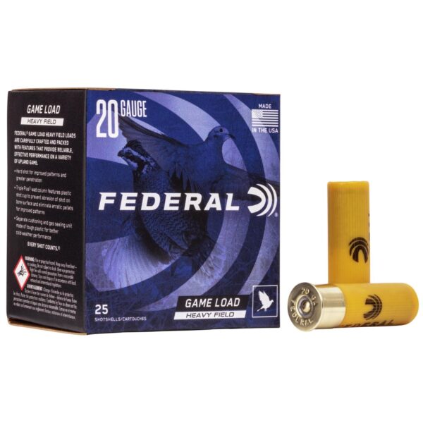 Federal Game-Shok Heavy Field Load 20 ga 2 3/4" 2 1/2 dr 1 oz #6 1165 fps - 25/box - Precision Shot Firearms