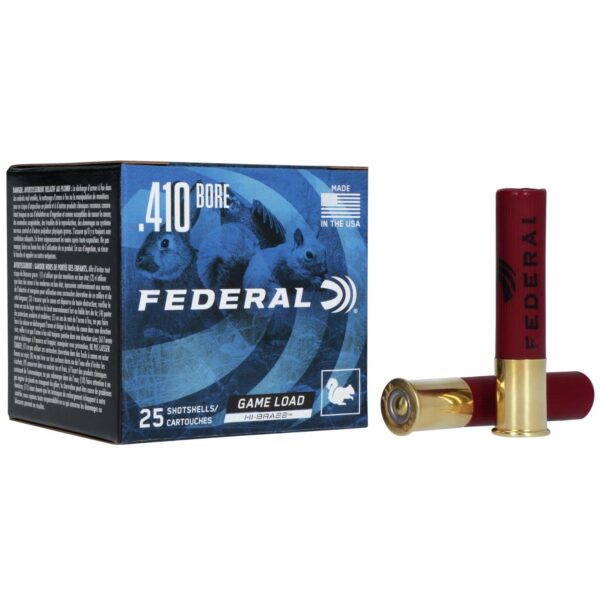 Federal Game-Shok Hi-Brass Load .410 ga 2 1/2" 1/2oz 1200 fps #6 25/ct - Precision Shot Firearms