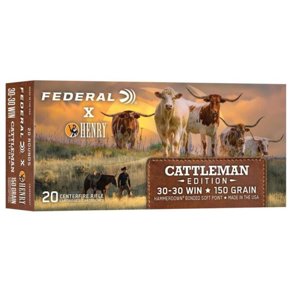 Federal x Henry Cattleman Edition rifle Ammunition 30-30 Win 150gr SP 2390 fps 20/ct - Precision Shot Firearms