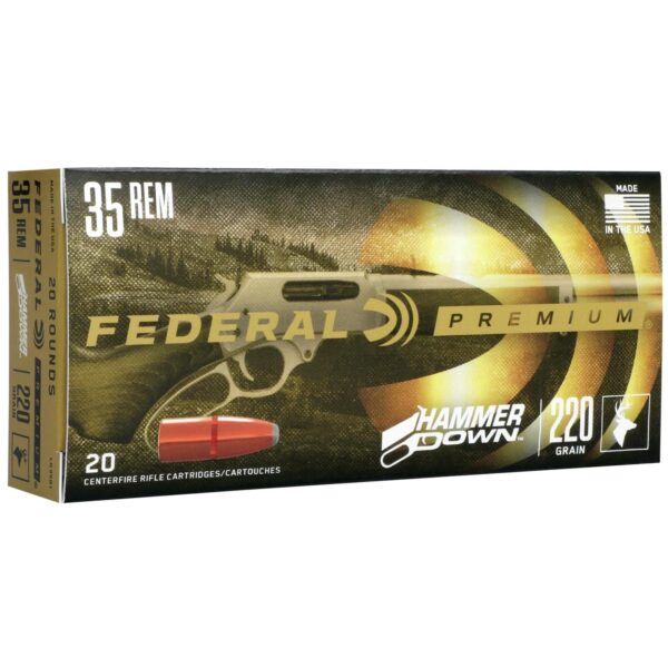 Federal HammerDown Rifle Ammunition .35 Rem 220 gr SPFN 1990 fps 20/ct - Precision Shot Firearms