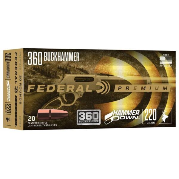 Federal Hammer Down Rifle Ammunition 360 BuckHammer 220gr SP 2000fps 20/ct - Precision Shot Firearms