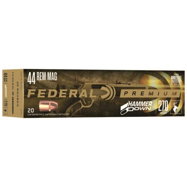 Federal Hammer Down Rifle Ammunition .44 Rem Mag 270 gr SP 1715 fps 20/ct - Precision Shot Firearms