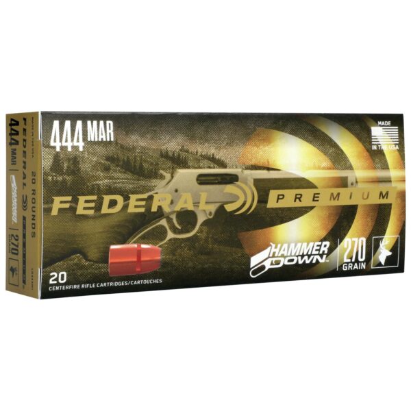 Federal HammerDown Rifle Ammunition .444 Marlin 270gr BSP 2250 fps 20/ct - Precision Shot Firearms