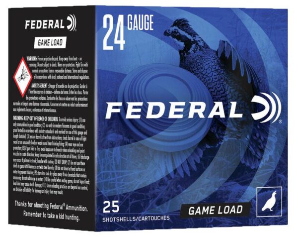 Federal Game Load Upland Shothells 24 ga 2-1/2" 11/16oz 1280 fps #8 25/ct - Precision Shot Firearms