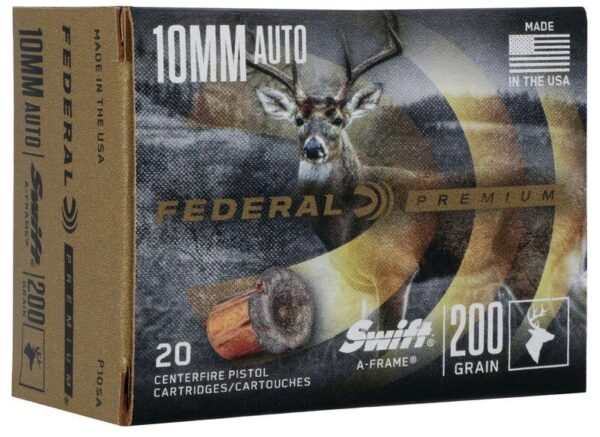 Federal Swift A-Frame Handgun Ammunition 10mm Auto 200gr JHP 1175 fps 20/ct - Precision Shot Firearms