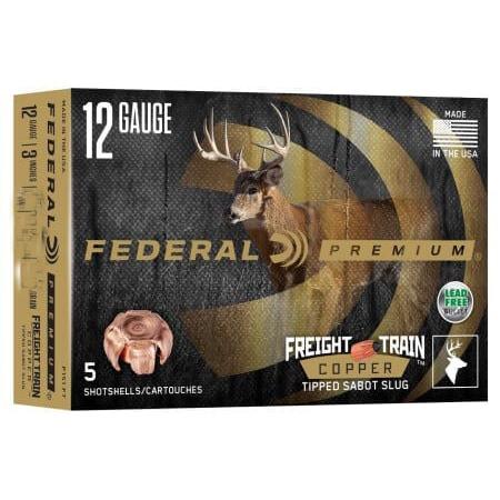 Federal Premium Freight Train Copper 12ga 3" 300gr Slug 2000 fps 5/ct - Precision Shot Firearms
