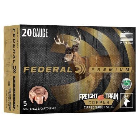 Federal Premium Freight Train Copper 20ga 3" 275gr Slug 1900 fps 5/ct - Precision Shot Firearms