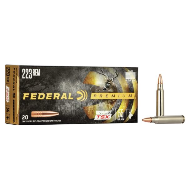 Federal Barnes TSX Rifle Ammunition .223 Rem 55gr 3200 fps 20/ct - Precision Shot Firearms