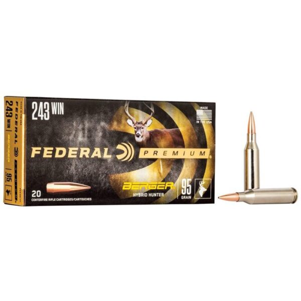 Federal Classic Hunter Berger Hybrid Rifle Ammunition .243 Win 95 gr BTHP 3050 fps 20/ct - Precision Shot Firearms