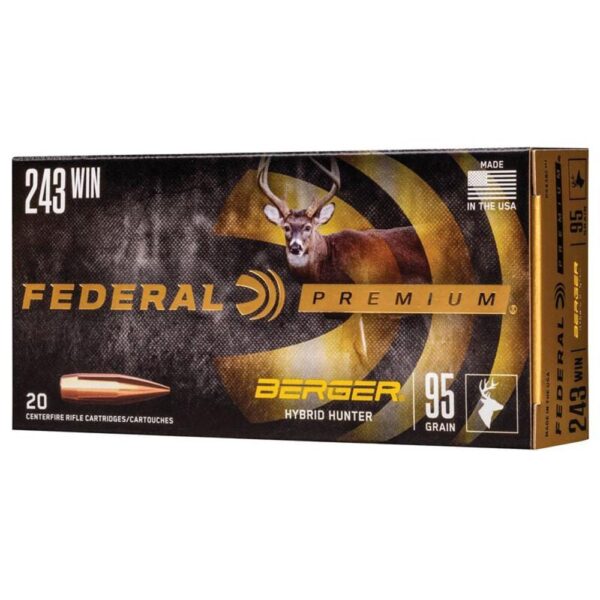 Federal Classic Hunter Berger Hybrid Rifle Ammunition .243 Win 95 gr BTHP 3050 fps 20/ct - Precision Shot Firearms