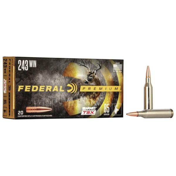 Federal Barnes TSX Rifle Ammuntion .243 Win 85gr TSX 3200fps 20/ct - Precision Shot Firearms
