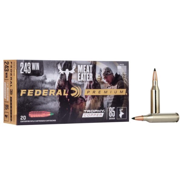 Federal Premium Trophy Copper Rifle Ammunition .243 Win 85 gr TC 3200 fps 20/ct - Precision Shot Firearms