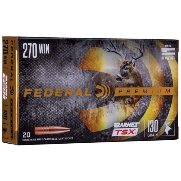 Federal Premium Triple-Shock X Rifle Ammunition .270 Win 130 gr HP 3060 fps - 20/ct - Precision Shot Firearms