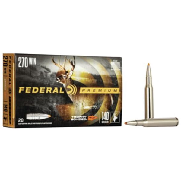 Federal Trophy Bonded Tip Rifle Ammunition .270 Win 140gr PT 2950 fps 20/ct - Precision Shot Firearms
