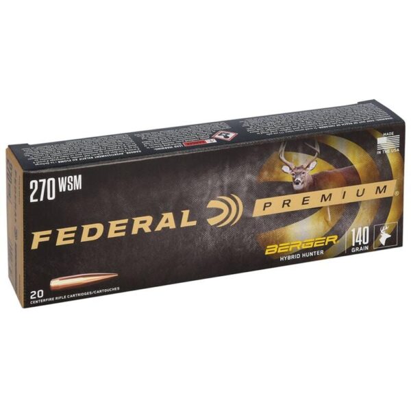 Federal Classic Hunter Berger Hybrid Rifle Ammunition .270 WSM 140 gr BTHP 3200 fps 20/ct - Precision Shot Firearms
