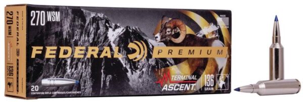 Federal Terminal Ascent Rifle Ammuntion .270 WSM 136 gr 3240 fps 20/ct - Precision Shot Firearms