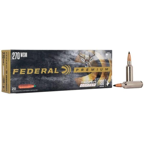 Federal Trophy Copper Rifle Ammunition .270 WSM 130gr PT 3280 fps 20/ct - Precision Shot Firearms