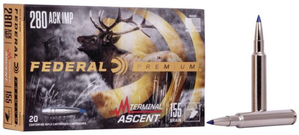 Federal Terminal Ascent Rifle Ammuntion .280 Ackley Imp 155 gr 2930 fps 20/ct - Precision Shot Firearms
