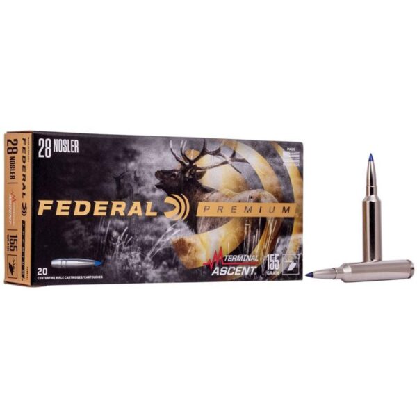 Federal Terminal Ascent Rifle Ammunition .28 Nosler 155gr 3200 fps 20/ct - Precision Shot Firearms