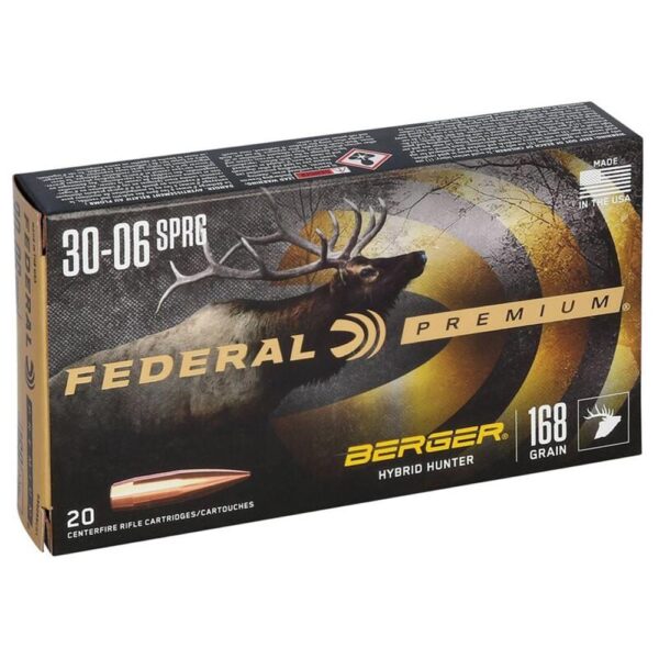 Federal Classic Hunter Berger Hybrid Rifle Ammunition .30-06 Sprg 168 gr BTHP 2800 fps 20/ct - Precision Shot Firearms