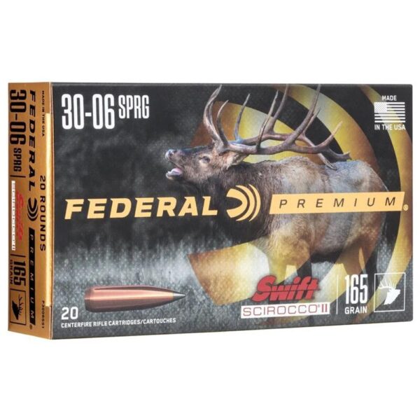 Federal Swift Scirocco II Rifle Ammunition .30-06 Sprg 165 gr Poly Tip 2800 fps 20/ct - Precision Shot Firearms