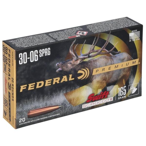 Federal Swift Scirocco II Rifle Ammunition .30-06 Sprg 165 gr Poly Tip 2800 fps 20/ct - Precision Shot Firearms