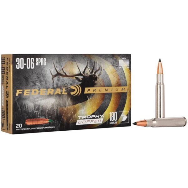 Federal Premium Trophy Copper Rifle Ammunition .30-06 Sprg 180 gr TC 2700 fps 20/ct - Precision Shot Firearms