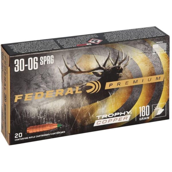 Federal Premium Trophy Copper Rifle Ammunition .30-06 Sprg 180 gr TC 2700 fps 20/ct - Precision Shot Firearms