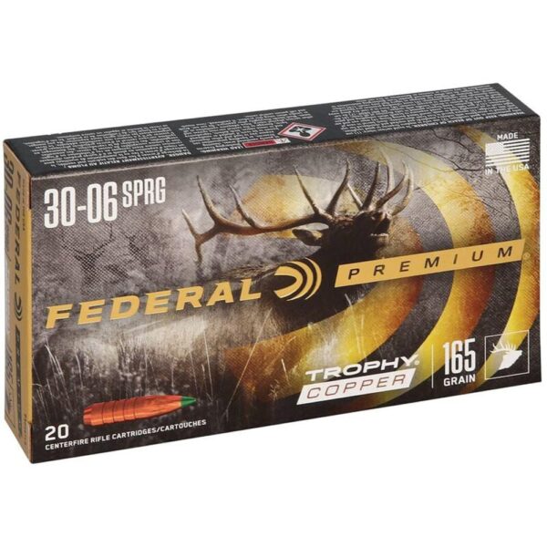 Federal Premium Trophy Copper Rifle Ammunition .30-06 Sprg 165 gr TC 2800 fps 20/ct - Precision Shot Firearms