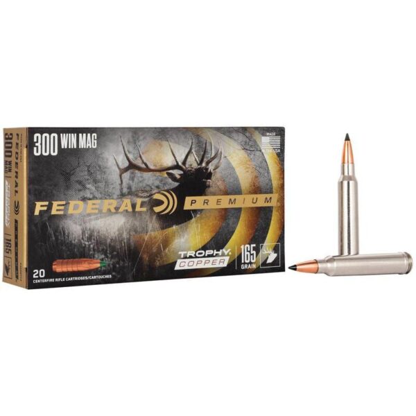 Federal Trophy Copper Rifle Ammunition .300 Win Mag 165gr PT 3050 fps 20/ct - Precision Shot Firearms