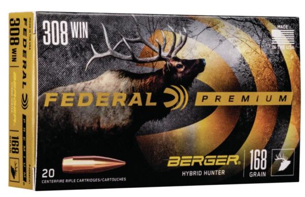 Federal Classic Hunter Berger Hybrid Rifle Ammunition .308 Win 168 gr BTHP 2800 fps 20/ct - Precision Shot Firearms